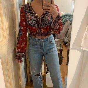 Long sleeve crop top